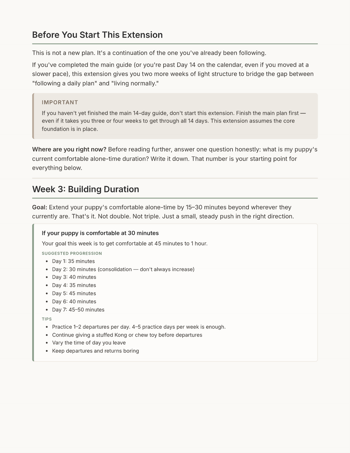 Week 3 Extension Plan — Week 3: Building Duration page