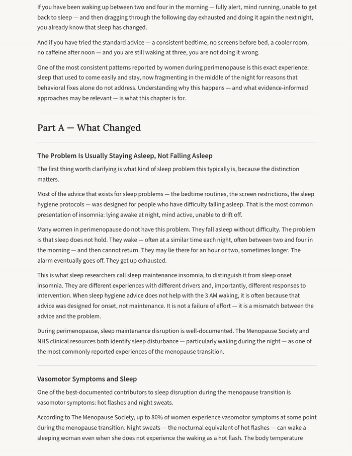 Vasomotor symptoms and sleep — hot flashes, night sweats, and 3AM waking explained — The Perimenopause Reset Core Guide