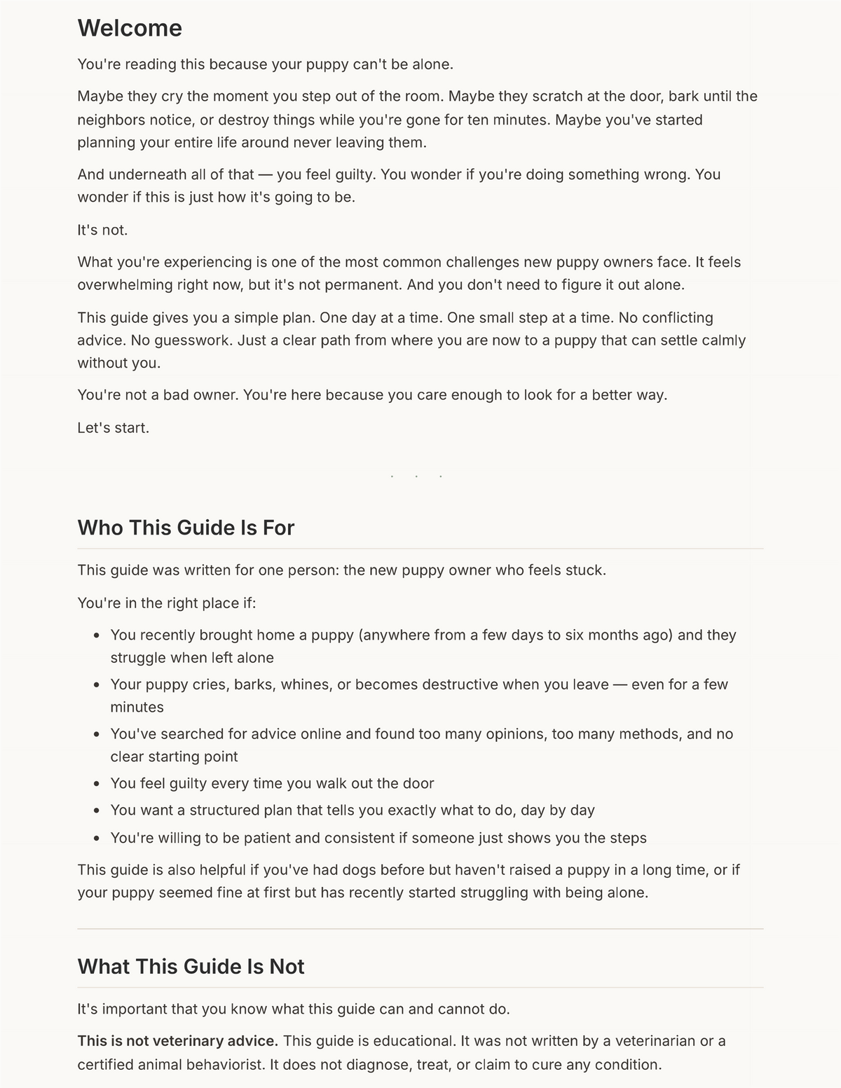 Core Guide — You're Not a Bad Owner